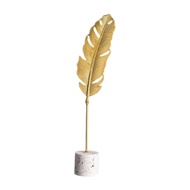 Nordic Gold Ginkgo Leaf Crafts Leaves Sculpture Luxury Living Room Decor Home Decoration Accessories Office Desktop Ornaments - TheWellBeing4All