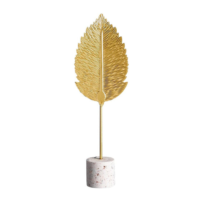 Nordic Gold Ginkgo Leaf Crafts Leaves Sculpture Luxury Living Room Decor Home Decoration Accessories Office Desktop Ornaments - TheWellBeing4All