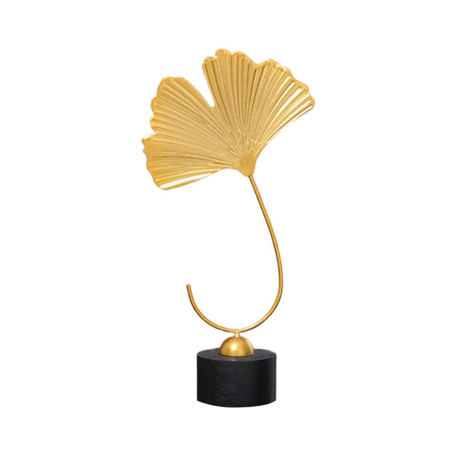 Nordic Gold Ginkgo Leaf Crafts Leaves Sculpture Luxury Living Room Decor Home Decoration Accessories Office Desktop Ornaments - TheWellBeing4All