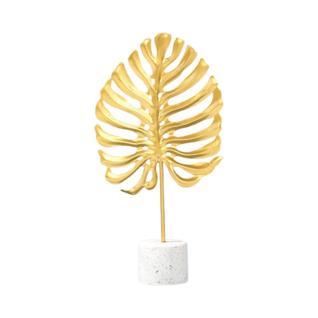 Nordic Gold Ginkgo Leaf Crafts Leaves Sculpture Luxury Living Room Decor Home Decoration Accessories Office Desktop Ornaments - TheWellBeing4All