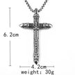 Vintage Cross Pendant 60cm Stainless Steel Chain Necklace - TheWellBeing4All