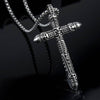 Vintage Cross Pendant 60cm Stainless Steel Chain Necklace - TheWellBeing4All