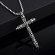 Vintage Cross Pendant 60cm Stainless Steel Chain Necklace - TheWellBeing4All