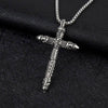 Vintage Cross Pendant 60cm Stainless Steel Chain Necklace - TheWellBeing4All