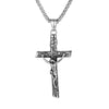 Vintage Cross Pendant 60cm Stainless Steel Chain Necklace - TheWellBeing4All