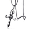 Vintage Cross Pendant 60cm Stainless Steel Chain Necklace - TheWellBeing4All