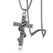 Vintage Cross Pendant 60cm Stainless Steel Chain Necklace - TheWellBeing4All