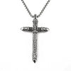 Vintage Cross Pendant 60cm Stainless Steel Chain Necklace - TheWellBeing4All