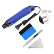 Car Wrapping Tools 300W Electric Hot Air Heat Gun EU/US Plug Felt Scraper Squeegee Cutter Knife Vinyl Film Wrap Tool - TheWellBeing4All