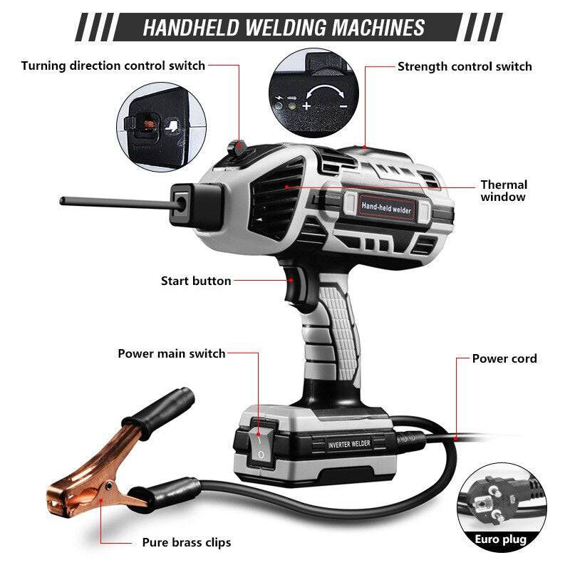 Electric Welding Machine And Welding electrod 110/220V Portable Handheld Welding Machine Automatic Digital Intelligent Arc 4600W - TheWellBeing4All