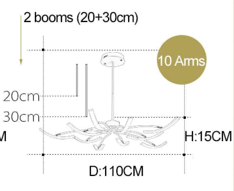 Finished Modern Led Ceiling Lights  Adjustable Led Ceiling Lamp - TheWellBeing4All