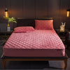 Thicken Quilted Mattress Cover Warm Soft Crystal Velvet - TheWellBeing4All