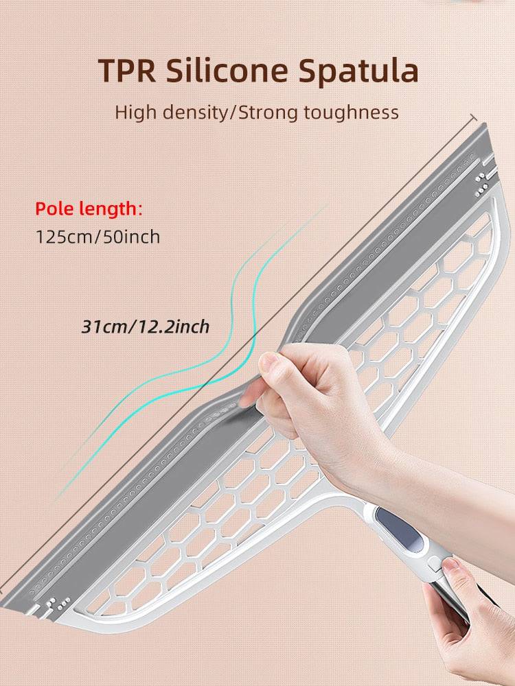 Silicone Broom Lengthen Floor Cleaning Squeegee Pet Hair Dust Brooms Bathroom Floor Wiper Household Cleaning Tools - TheWellBeing4All