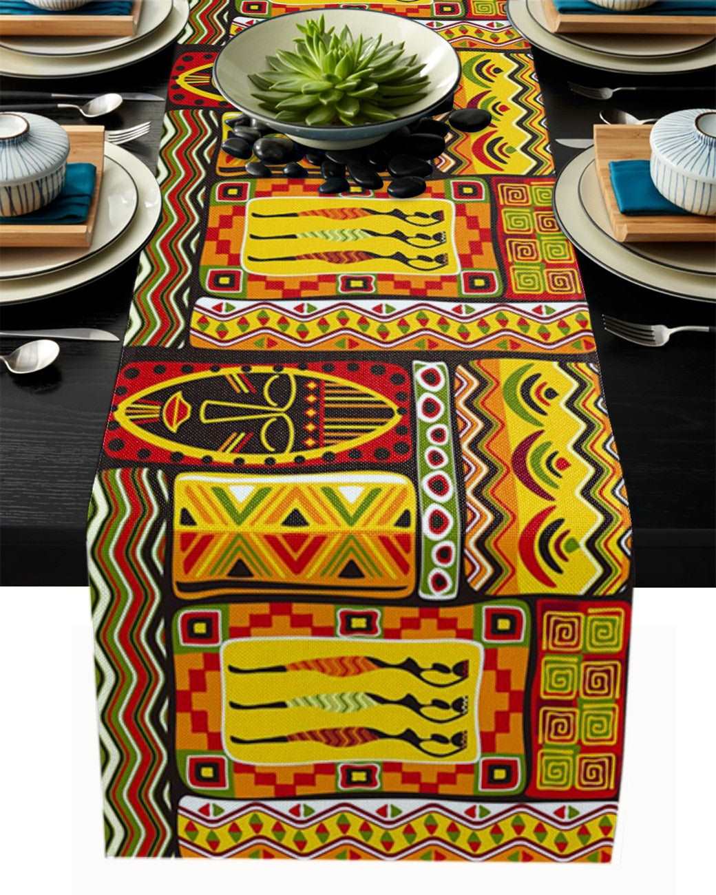 African Table Runner for Dining Table - TheWellBeing4All