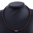 Men's Leather Choker Brown Black Braided Rope Chain Necklace For Men Boys Stainless Steel Clasp Male Jewelry - TheWellBeing4All