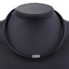 Men's Leather Choker Brown Black Braided Rope Chain Necklace For Men Boys Stainless Steel Clasp Male Jewelry - TheWellBeing4All