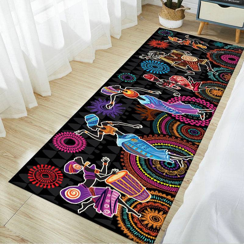 Tradition African Woman Pattern Area Rugs Soft Flannel Home Decor Kitchen Mat - TheWellBeing4All