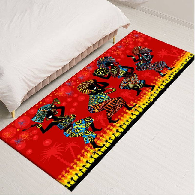 Tradition African Woman Pattern Area Rugs Soft Flannel Home Decor Kitchen Mat - TheWellBeing4All