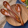 Wooden Spoon Soup Spoon and Fork Eco Friendly Products Tableware Natural Ellipse Ladle Spoon Set Spoons for Cooking - TheWellBeing4All