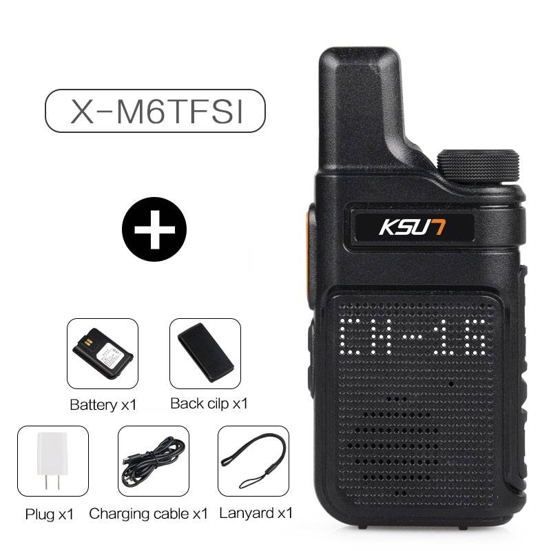 Walkie Talkie Portable Mini Communication Radio Profesional Talkie Walkies Two Way Radio Transceiver KSUT M6 Quality - TheWellBeing4All