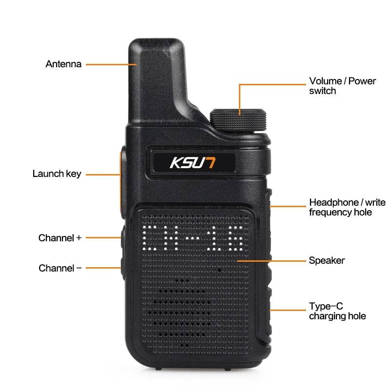 Walkie Talkie Portable Mini Communication Radio Profesional Talkie Walkies Two Way Radio Transceiver KSUT M6 Quality - TheWellBeing4All