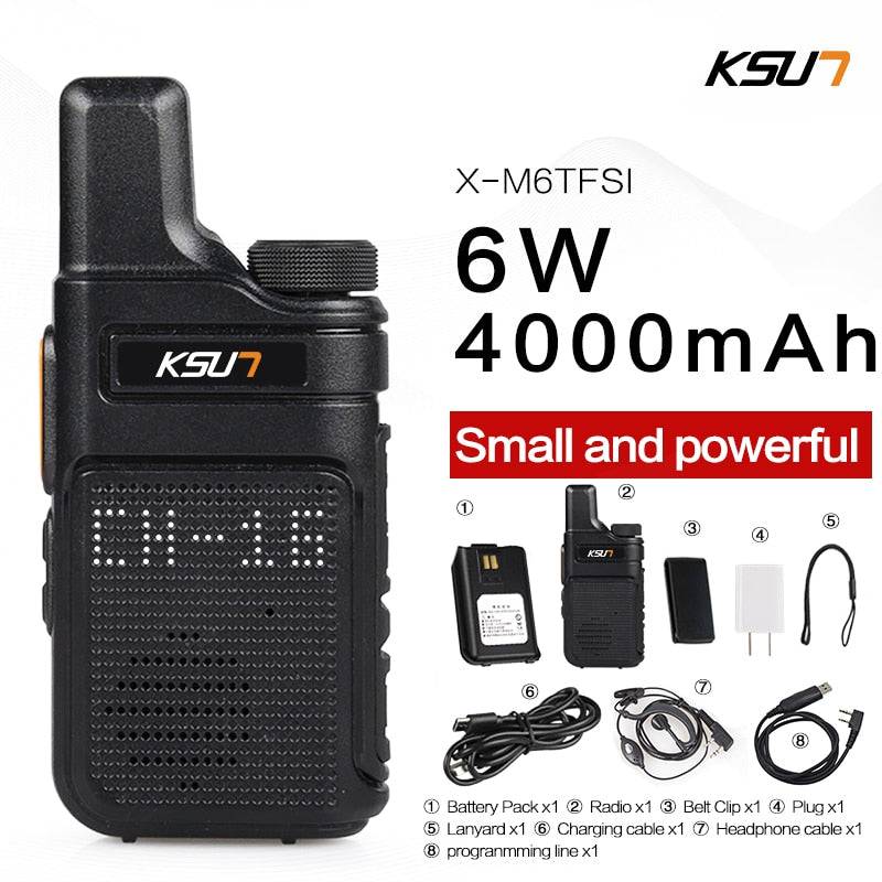 Walkie Talkie Portable Mini Communication Radio Profesional Talkie Walkies Two Way Radio Transceiver KSUT M6 Quality - TheWellBeing4All