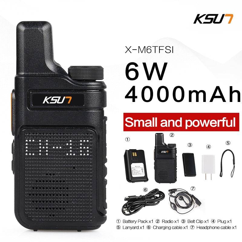 Walkie Talkie Portable Mini Communication Radio Profesional Talkie Walkies Two Way Radio Transceiver KSUT M6 Quality - TheWellBeing4All