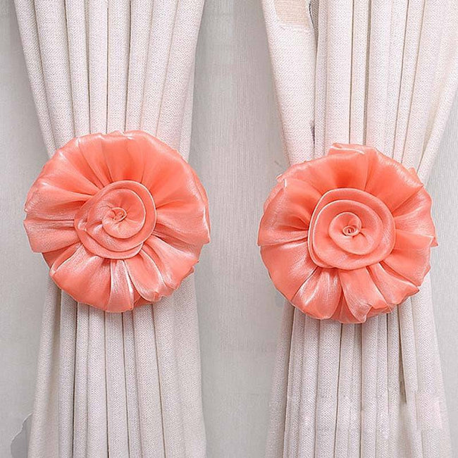 European Peony Flower Curtain Tieback Strap Curtain Holder Peony Flower Curtain Clip-on Tie Backs Curtain - TheWellBeing4All