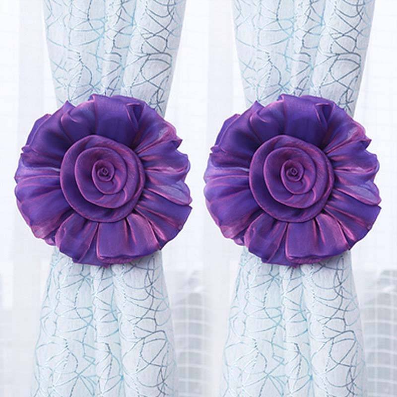 European Peony Flower Curtain Tieback Strap Curtain Holder Peony Flower Curtain Clip-on Tie Backs Curtain - TheWellBeing4All