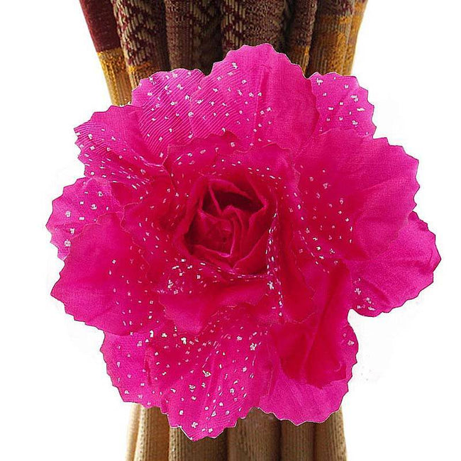 European Peony Flower Curtain Tieback Strap Curtain Holder Peony Flower Curtain Clip-on Tie Backs Curtain - TheWellBeing4All