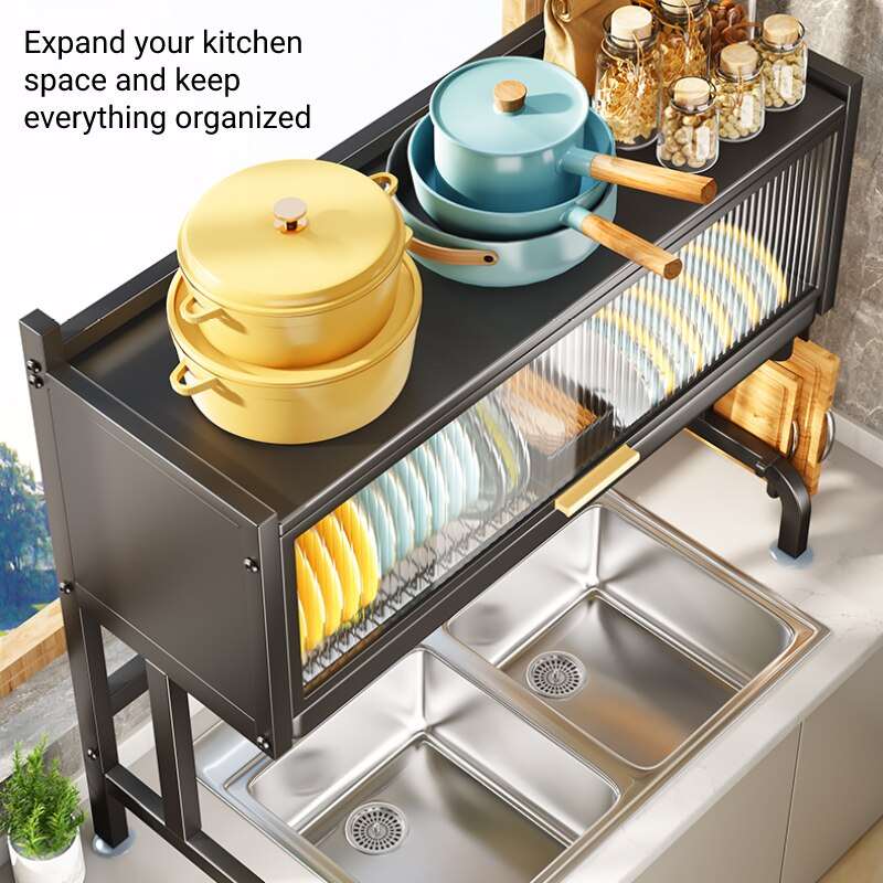 Adjustable Dish Drying Rack Over The Sink Stainless Steel Organizer Storage Drainer Shelf Holder Hooks - TheWellBeing4All