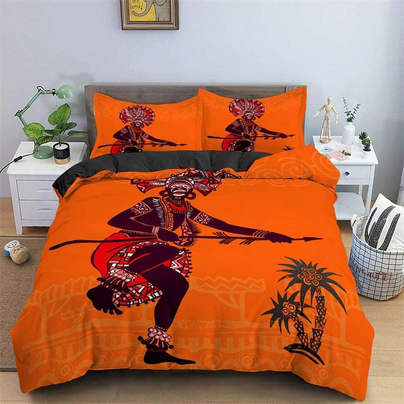 3D African Woman Theme Bedding Set - TheWellBeing4All