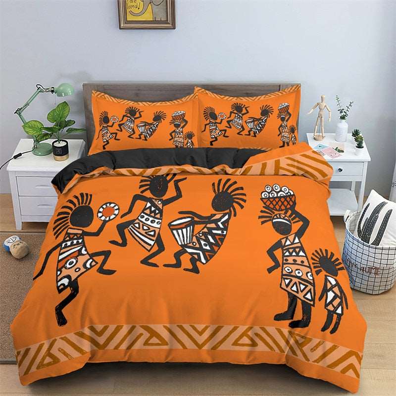 3D African Woman Theme Bedding Set - TheWellBeing4All