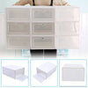 Fold Plastic Shoe Boxes Thickened Transparent Stackable Shoe Organizer - TheWellBeing4All