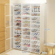 Fold Plastic Shoe Boxes Thickened Transparent Stackable Shoe Organizer - TheWellBeing4All