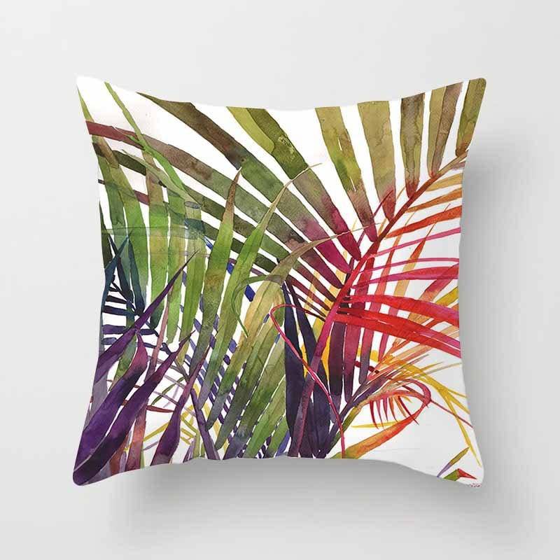 Tropical Leaf Cactus Monstera Cushion Cover 45*45cm Polyester Throw Pillows Sofa - TheWellBeing4All