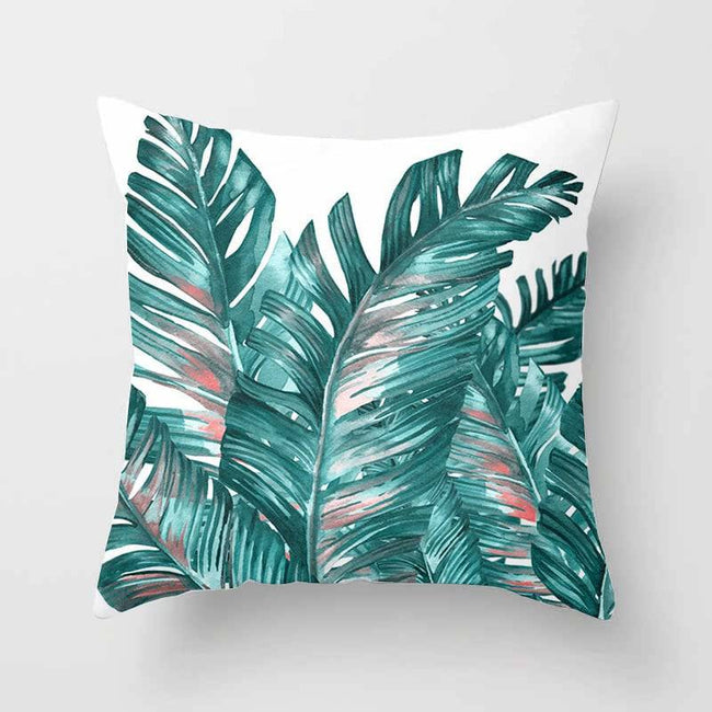 Tropical Leaf Cactus Monstera Cushion Cover 45*45cm Polyester Throw Pillows Sofa - TheWellBeing4All