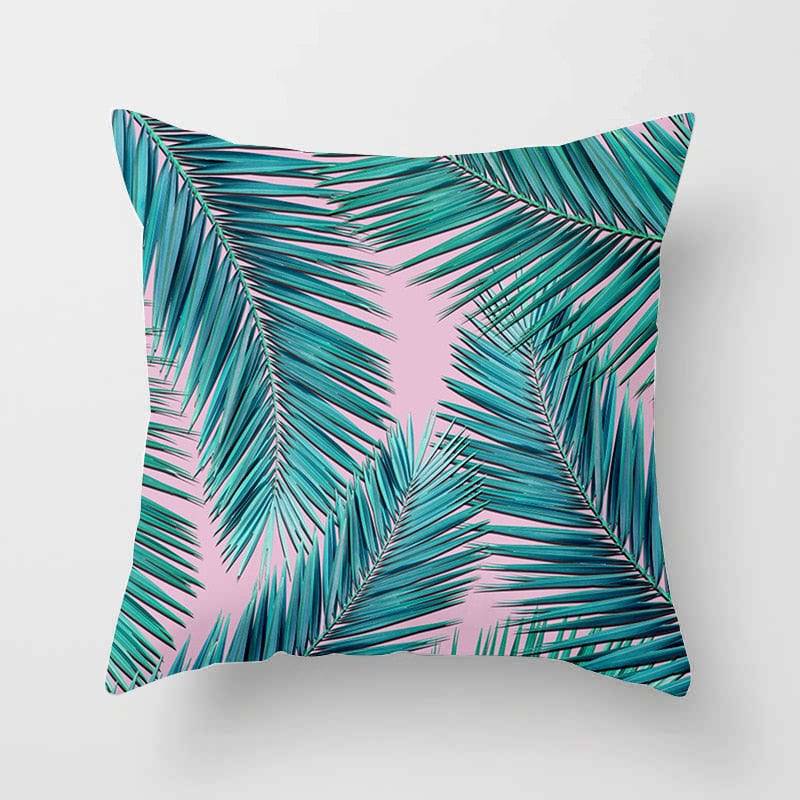 Tropical Leaf Cactus Monstera Cushion Cover 45*45cm Polyester Throw Pillows Sofa - TheWellBeing4All