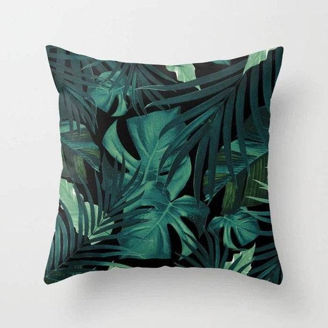 Tropical Leaf Cactus Monstera Cushion Cover 45*45cm Polyester Throw Pillows Sofa - TheWellBeing4All