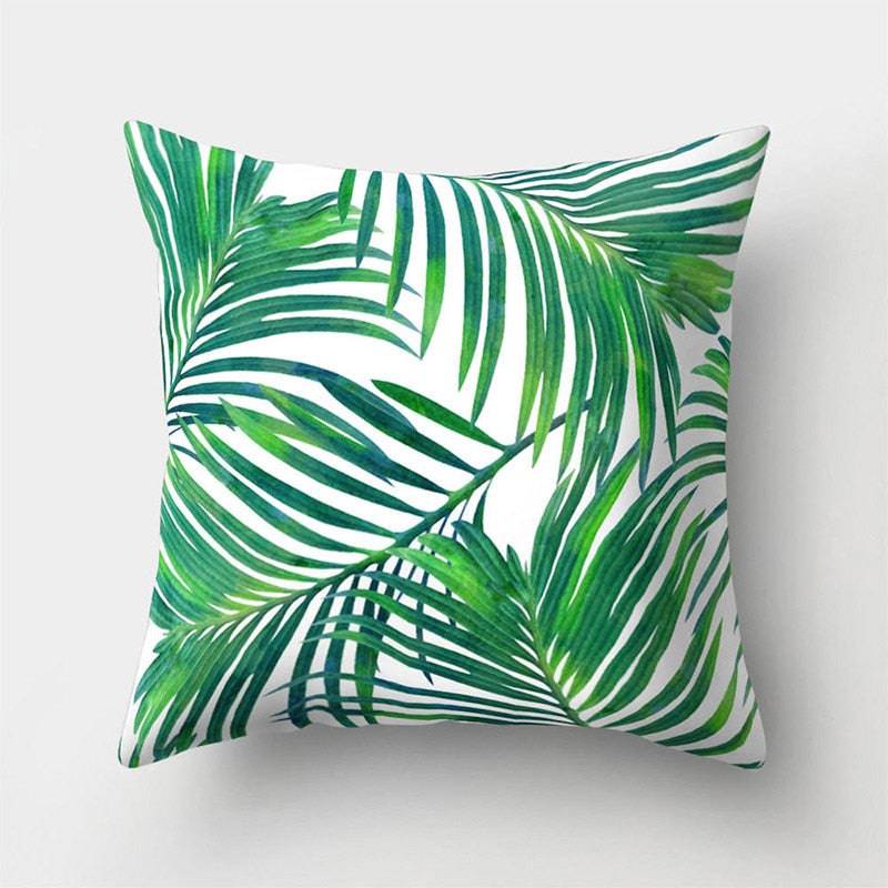 Tropical Leaf Cactus Monstera Cushion Cover 45*45cm Polyester Throw Pillows Sofa - TheWellBeing4All