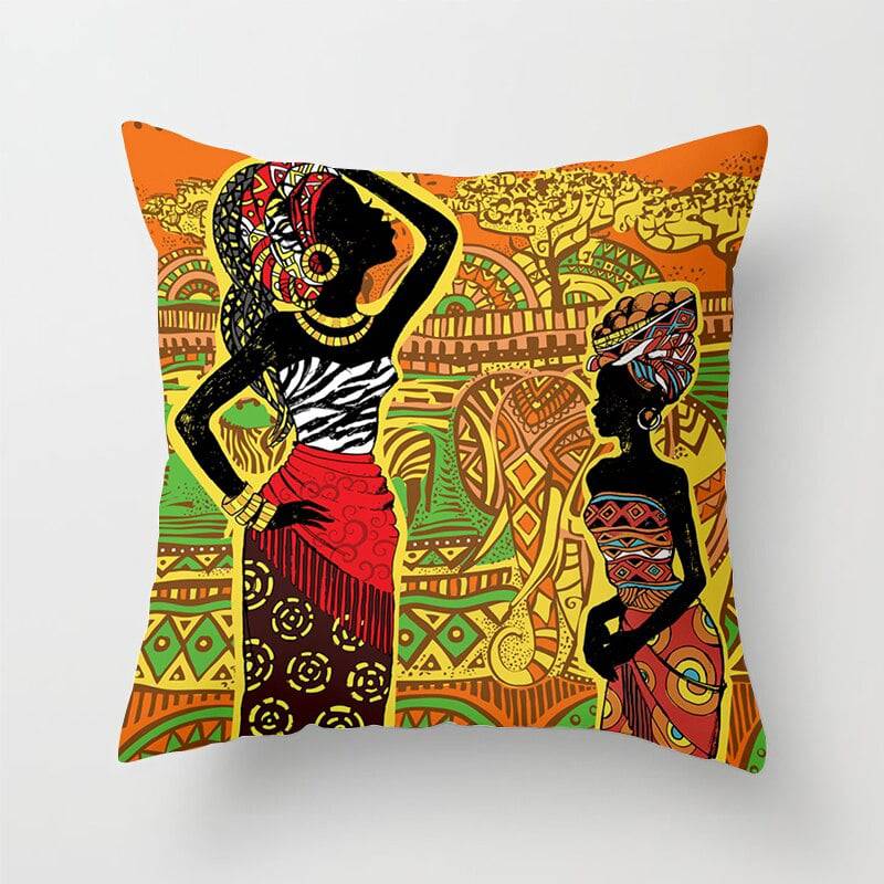 African Style Pattern Sofa Decorative Cushion Cover Pillow Pillowcase Polyester - TheWellBeing4All