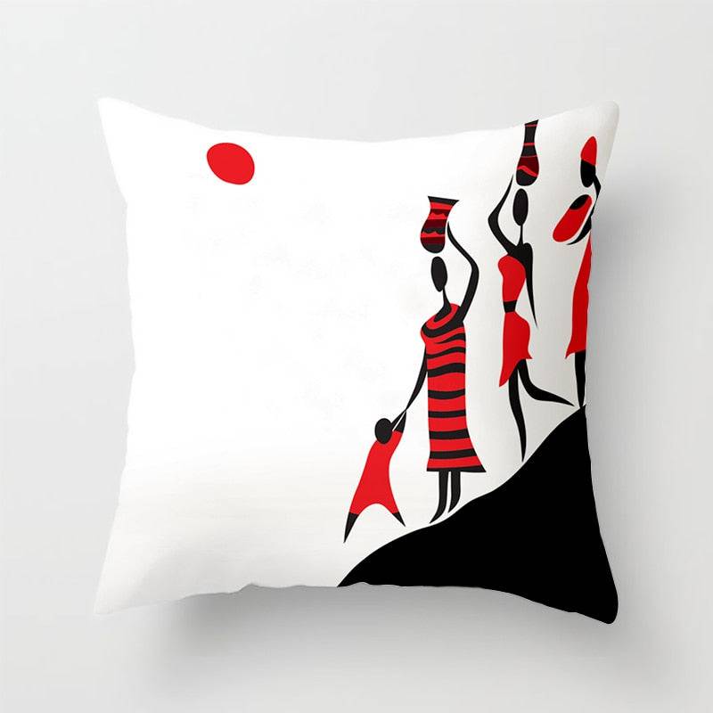 African Style Pattern Sofa Decorative Cushion Cover Pillow Pillowcase Polyester - TheWellBeing4All