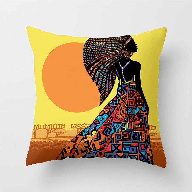 African Style Pattern Sofa Decorative Cushion Cover Pillow Pillowcase Polyester - TheWellBeing4All