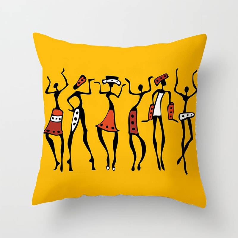 African Style Pattern Sofa Decorative Cushion Cover Pillow Pillowcase Polyester - TheWellBeing4All