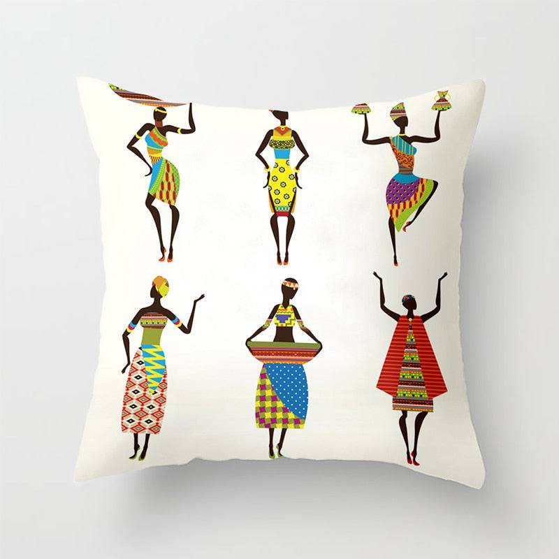 African Style Pattern Sofa Decorative Cushion Cover Pillow Pillowcase Polyester - TheWellBeing4All