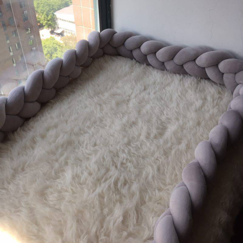 Baby Fried Dough Twist Braid Bed Surround Baby's Room Anti Fall Fence Hand Woven Anti-collision Strip - TheWellBeing4All