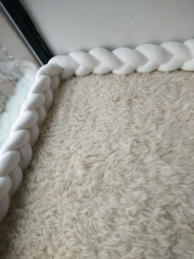 New Baby Fried Dough Twist Braid Bed Surround Baby's Room Anti Fall Fence Hand Woven Anti-collision Strip - TheWellBeing4All