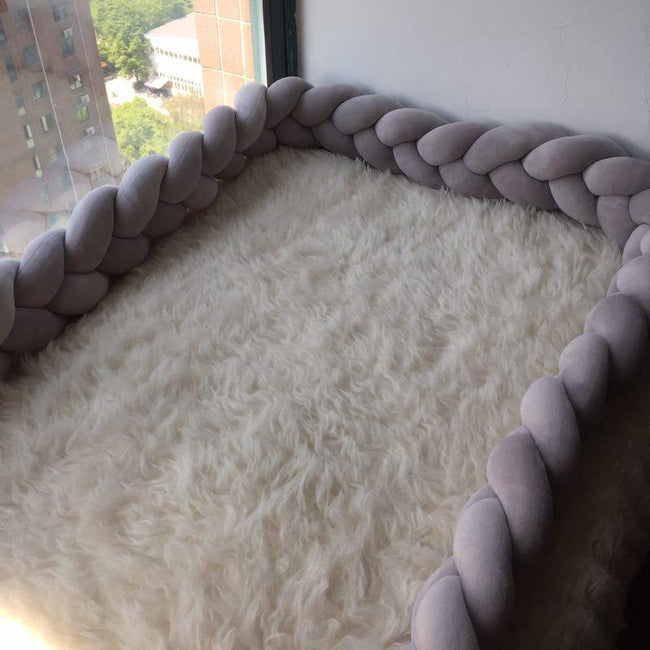 New Baby Fried Dough Twist Braid Bed Surround Baby's Room Anti Fall Fence Hand Woven Anti-collision Strip - TheWellBeing4All