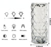 Crystal Table Lamp Rose Light Projector Diamond Atmosphere Light USB Bedroom Touch Night Light - TheWellBeing4All