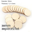 Diameter 1-10CM Natural Unfinished Round Wood Slices Circles Discs for DIY Craft kids Christmas Painting Toys Ornament Decor - TheWellBeing4All